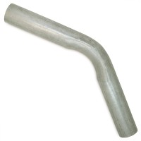 Труба гнутая Ø63 угол 45° алюминизированная сталь (длинна 400 мм)