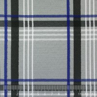 Жаккард «Клетка» на поролоне (светло-серый/синий, ширина 1,52 м., толщина 3 мм.) огневое триплирование