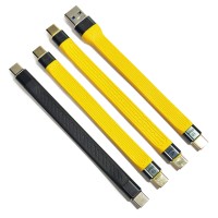 Кабель короткий сверхскоростной USB A — TYPE-C «belais» (10 Gbps, 100W, USB 3.2, 13 см, жёлтый)